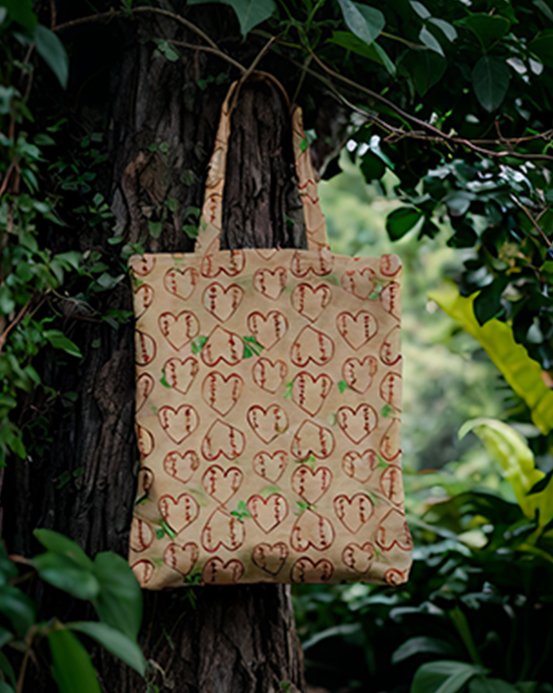 Ball Game Fan Baseball Print Shoulder Zipper Canvas Bag