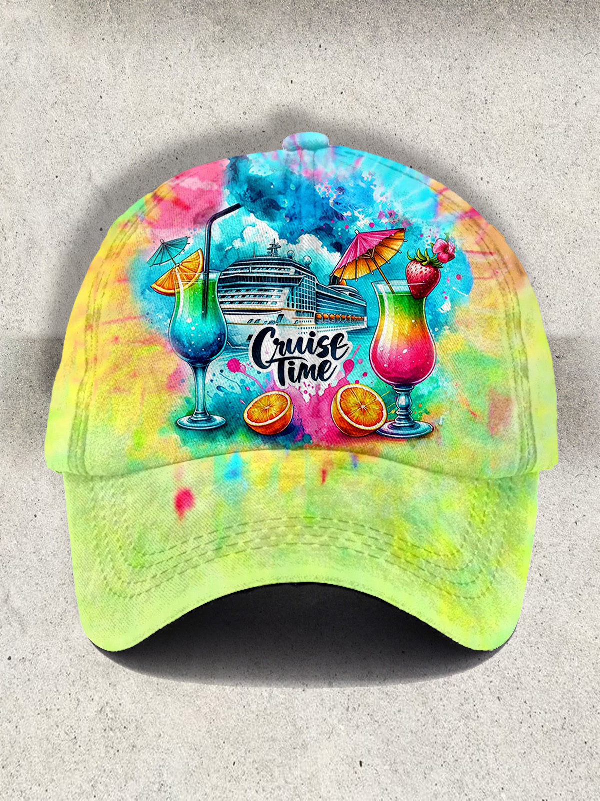 Cruise Time Tie Dye Print Baseball Cap