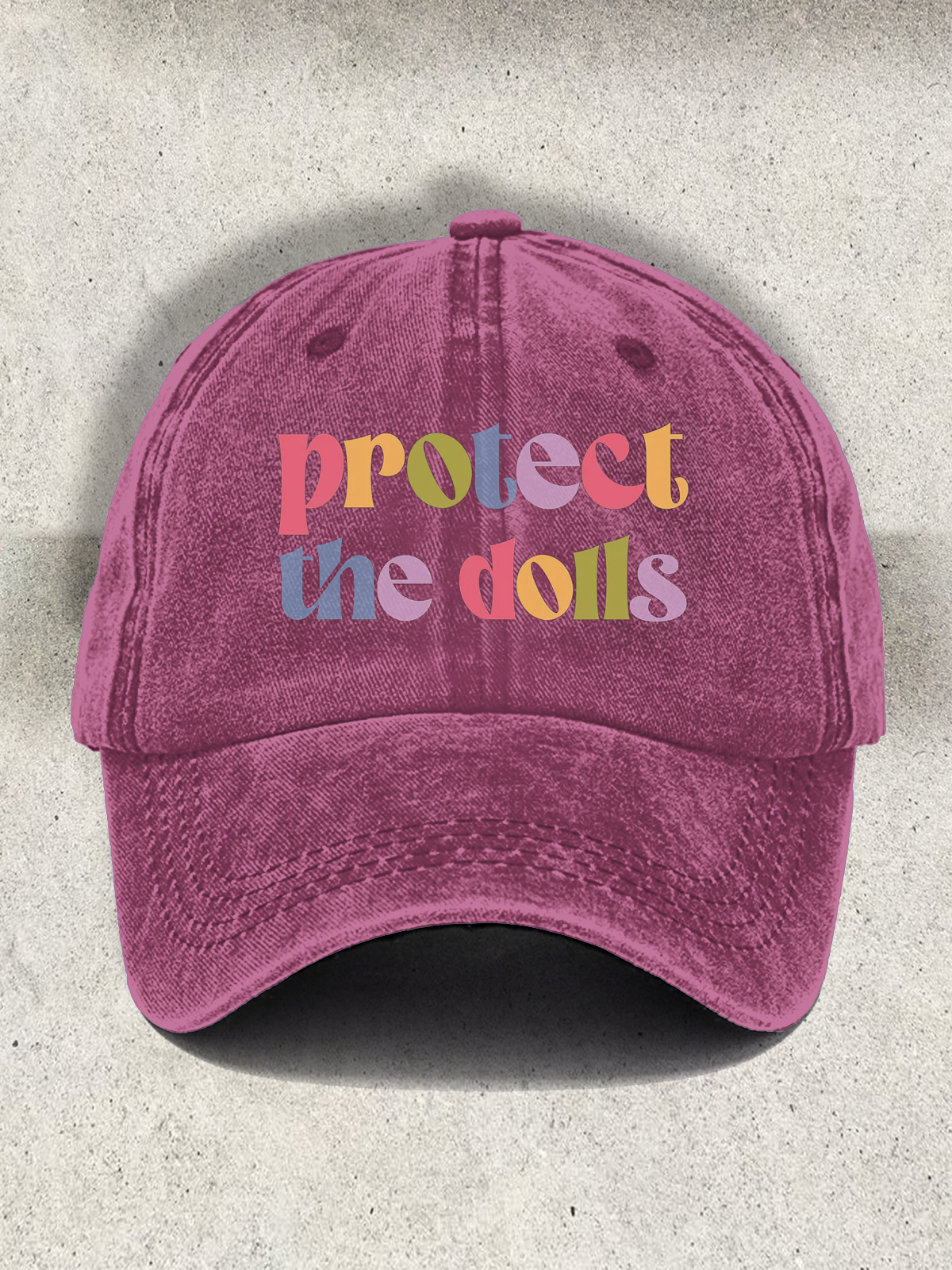 Protect The Dolls Printed Baseball Cap