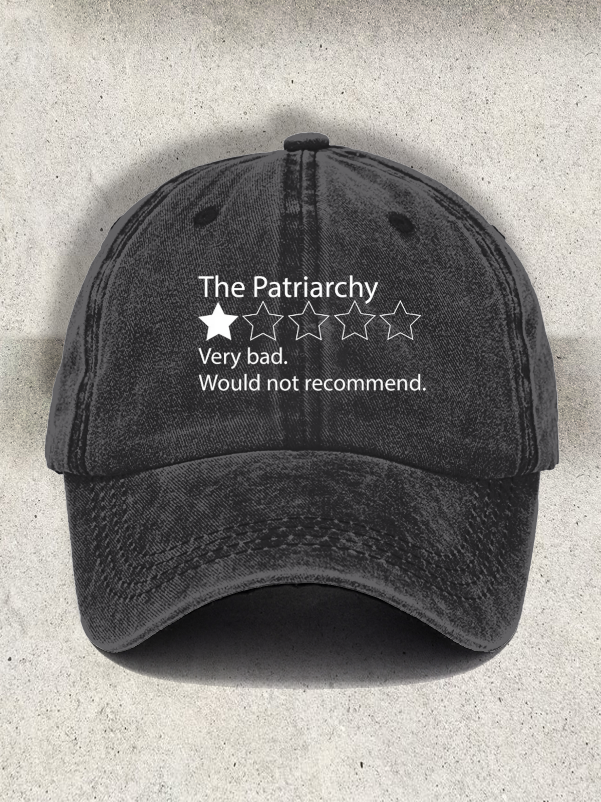 The Patriarchy Bad Review Printed Baseball Cap