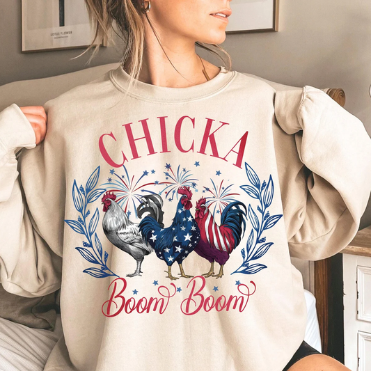 Chicka Boom Boom Funny 4th Of July Sweatshirt