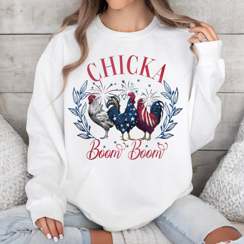 Chicka Boom Boom Funny 4th Of July Sweatshirt