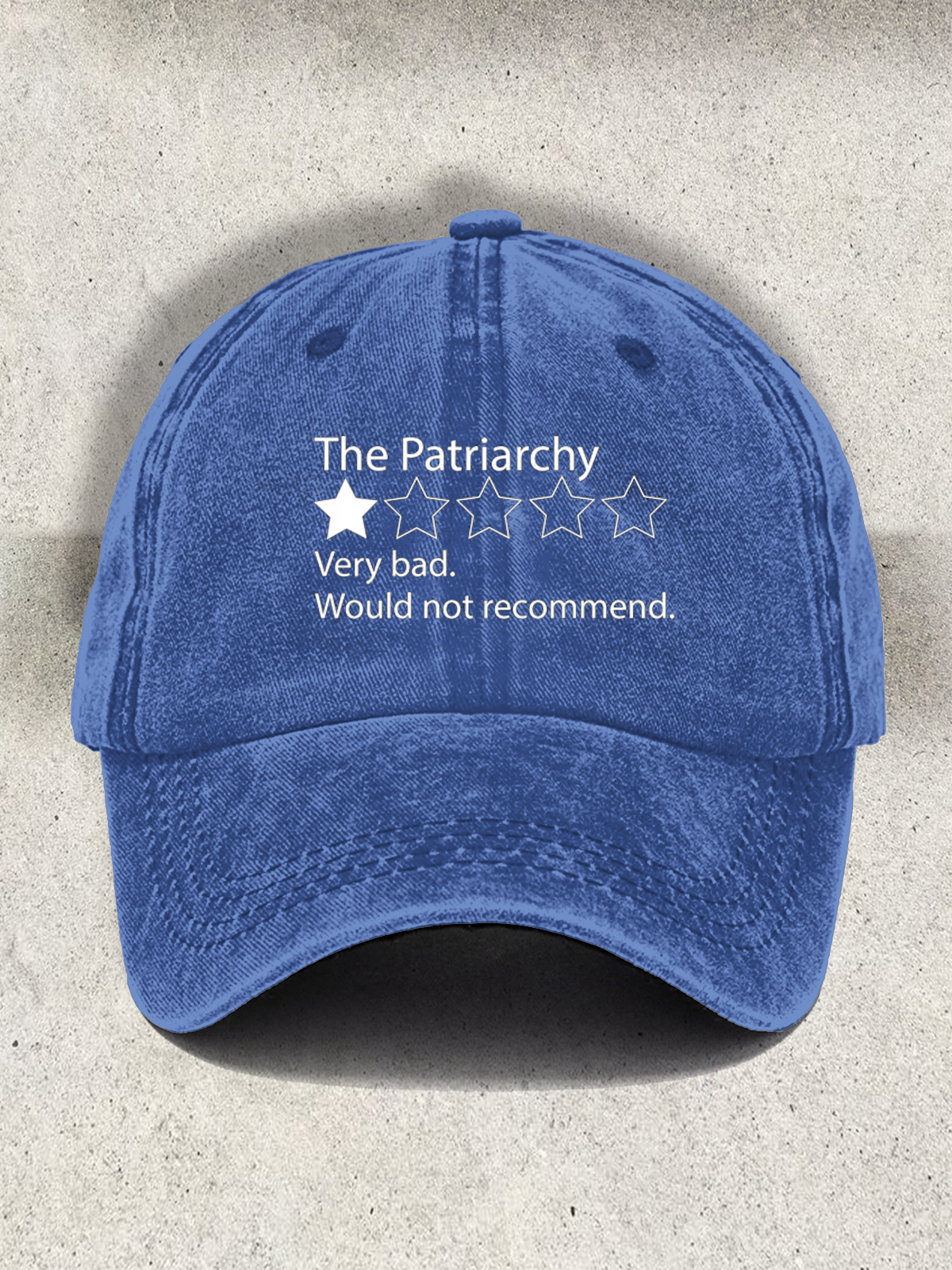The Patriarchy Bad Review Printed Baseball Cap
