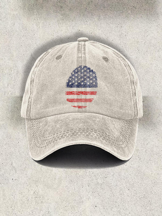 Creative Fingerprint Flag Printed Baseball Cap