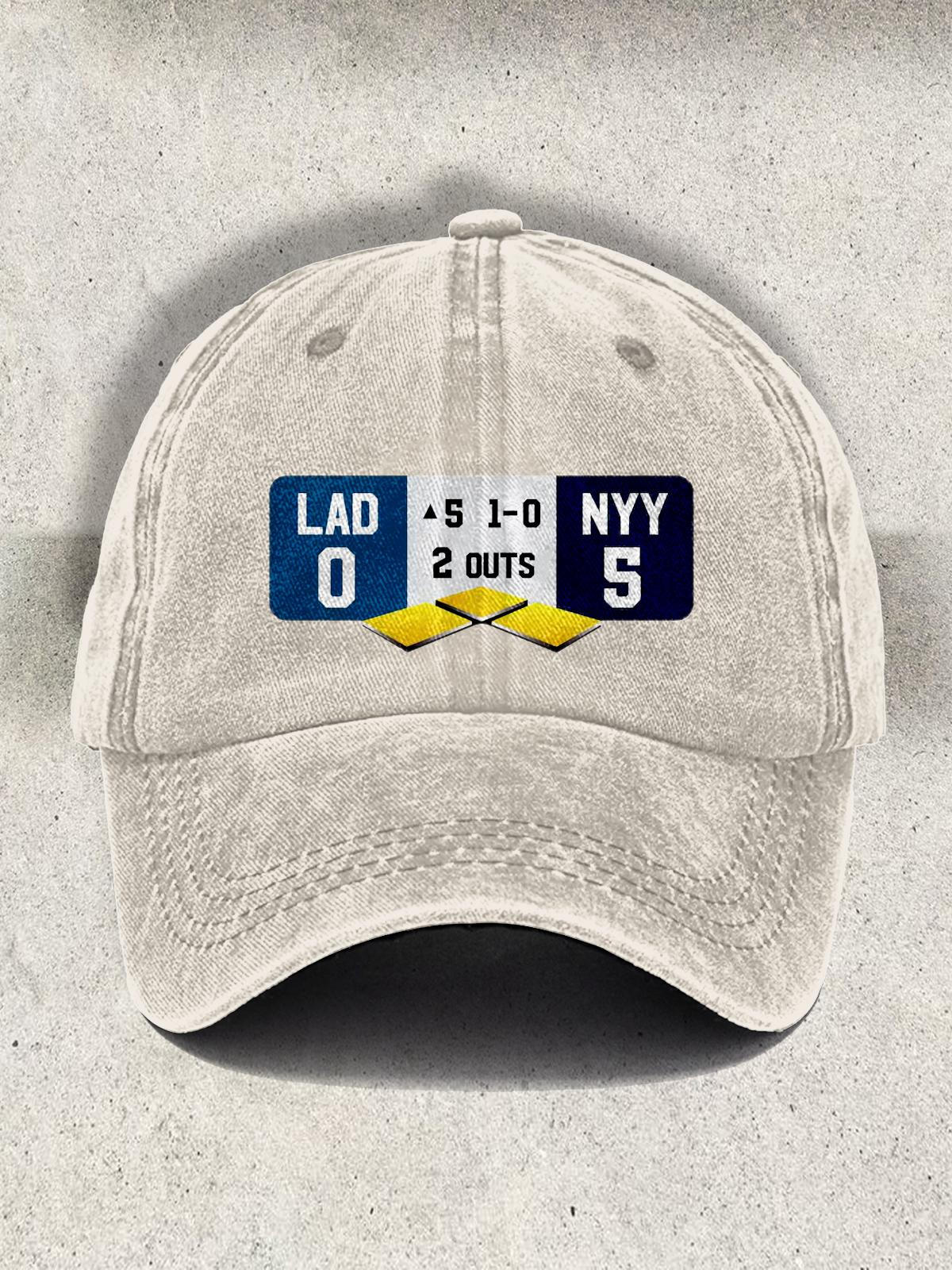 Dodgers Yankees World Series Printed Baseball Cap